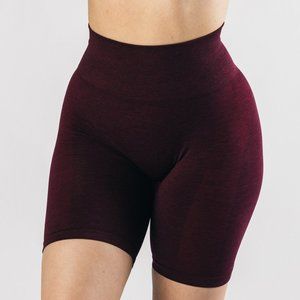 Alphalete Amplify Biker Shorts - Black Cherry (S)